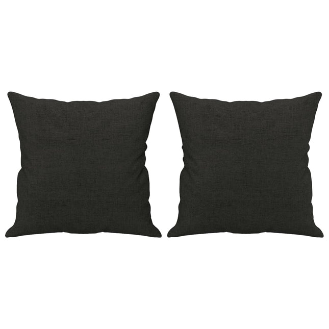 Cuscini Decorativi 2 pz Nero 40x40 cm in Tessuto