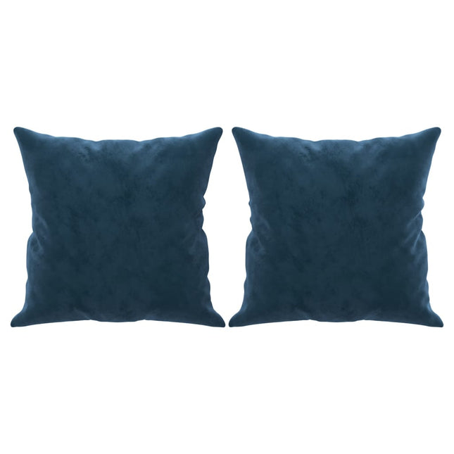 Cuscini Decorativi 2 pz Blu 40x40 cm in Velluto