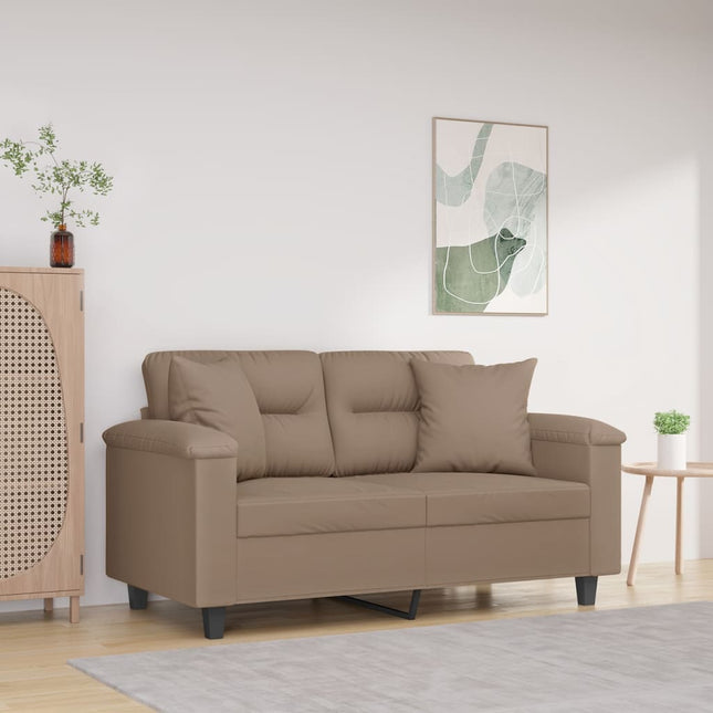 Cuscini Decorativi 2 pz Tortora 40x40 cm in Tessuto Microfibra