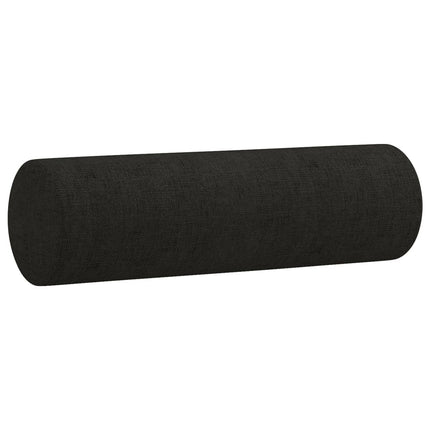 Cuscini Decorativi 2 pz Nero Ã˜15x50 cm in Tessuto