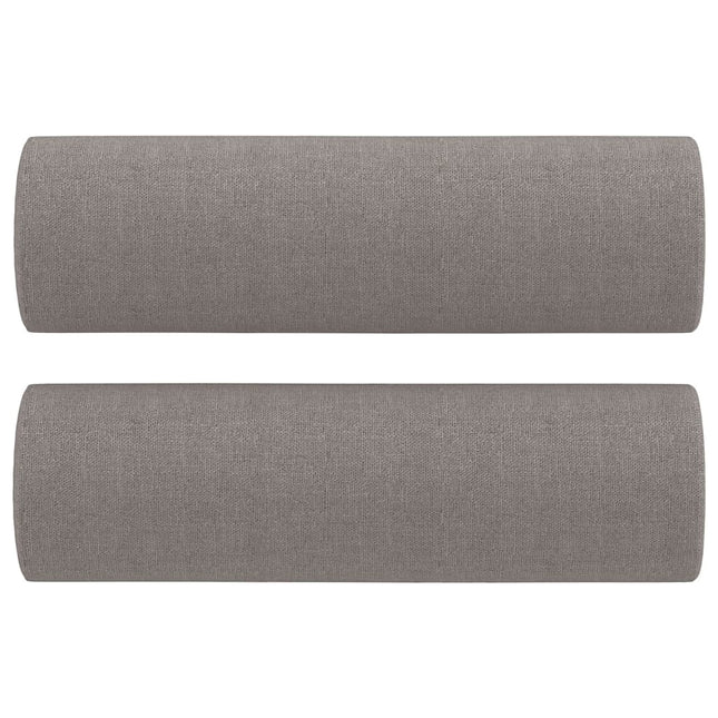 Cuscini Decorativi 2 pz Tortora Ã˜15x50 cm in Tessuto