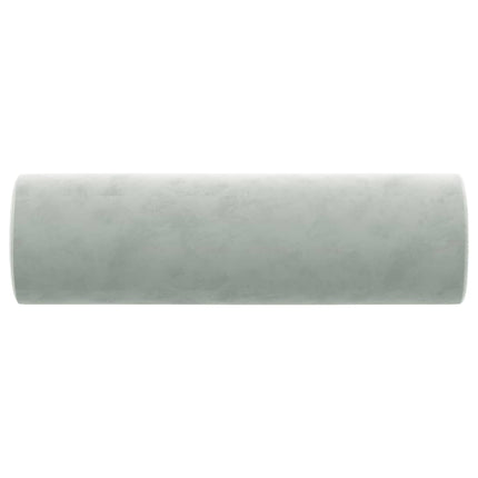 Cuscini Decorativi 2 pz Grigio Chiaro ÃƒËœ15x50 cm in Velluto