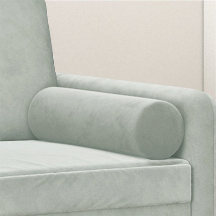 Cuscini Decorativi 2 pz Grigio Chiaro ÃƒËœ15x50 cm in Velluto