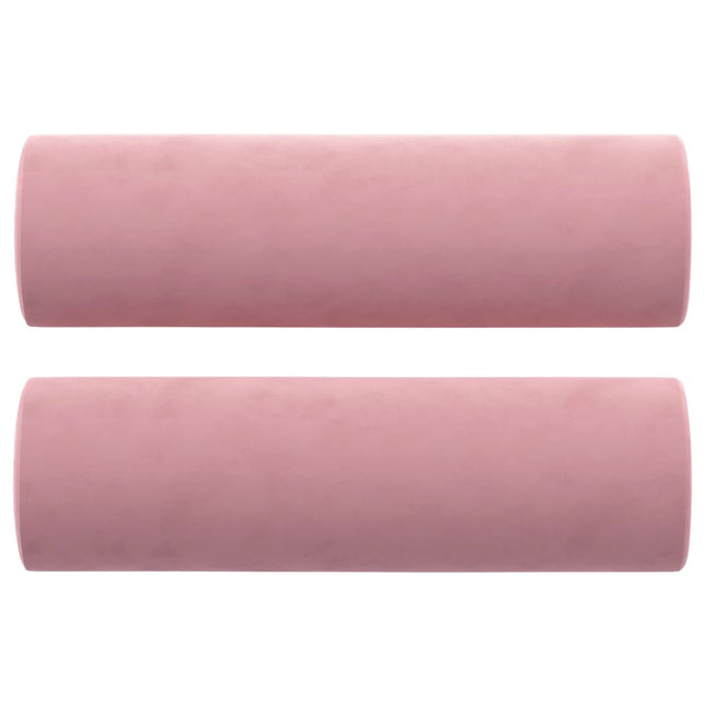 Cuscini Decorativi 2 pz Rosa Ã˜15x50 cm in Velluto