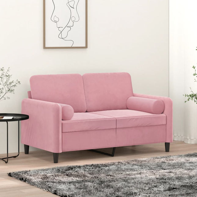 Cuscini Decorativi 2 pz Rosa Ã˜15x50 cm in Velluto