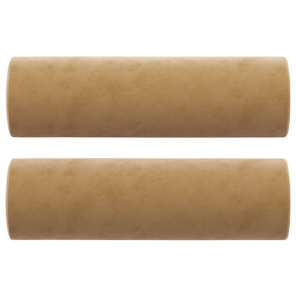 Cuscini Decorativi 2 pz Marrone Ã˜15x50 cm in Velluto