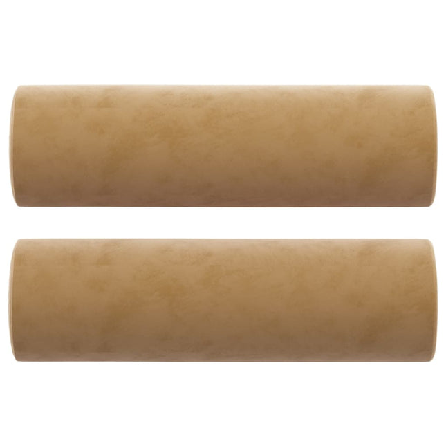 Cuscini Decorativi 2 pz Marrone Ã˜15x50 cm in Velluto