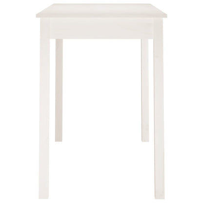 Tavolo da Pranzo Bianco 110x55x75 cm in Legno Massello di Pino