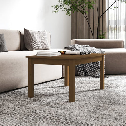 Tavolino da Salotto ambra 80x50x40 cm Legno Massello di Pino