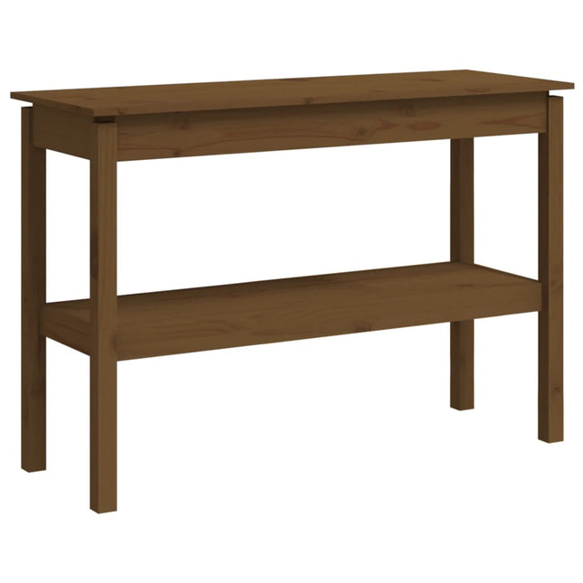Tavolo Consolle Ambrato 110x40x75 cm in Legno Massello di Pino