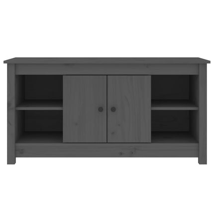 Mobile Porta TV Grigio 103x36,5x52 cm in Legno Massello di Pino