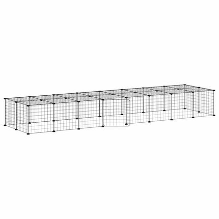 Gabbia per Animali 36 Pannelli con Porta Nera 35x35 cm Acciaio