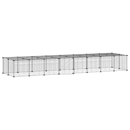 Gabbia per Animali 36 Pannelli con Porta Nera 35x35 cm Acciaio