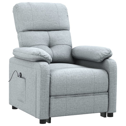 Poltrona Alzapersona Grigio Chiaro Tessuto