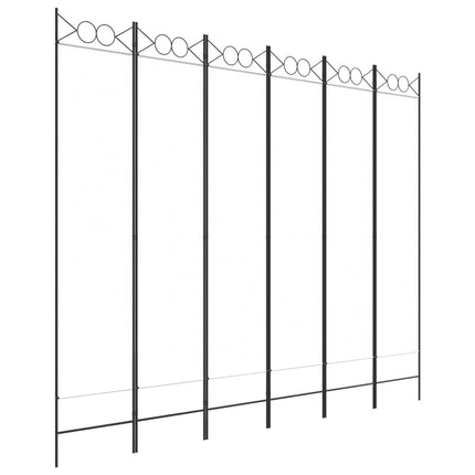 Divisorio a 4 Pannelli Bianco 240x200 cm Tessuto
