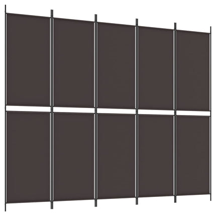 Divisorio a 6 Pannelli Marrone 300x220 cm in Tessuto