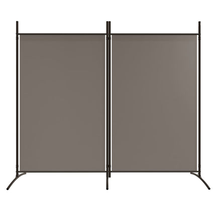Divisorio a 2 Pannelli Antracite 175x180 cm Tessuto