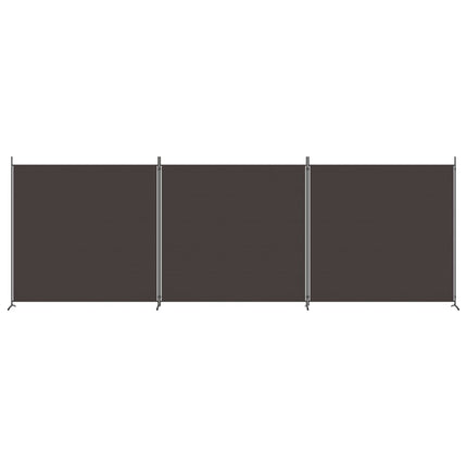 Divisorio a 3 Pannelli Marrone 525x180 cm in Tessuto
