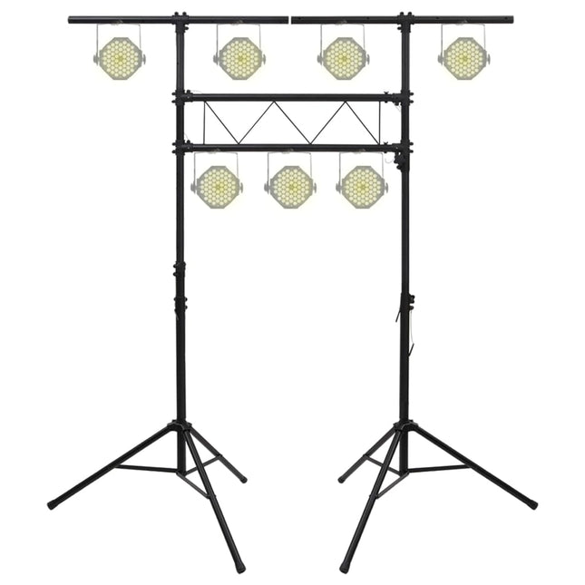 Stativo per Luci Nero 238x115x(180-300) cm Acciaio