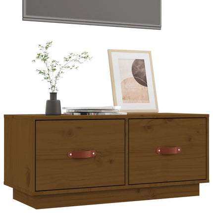 Mobile Porta TV ambra 80x34x35 cm in Legno Massello di Pino