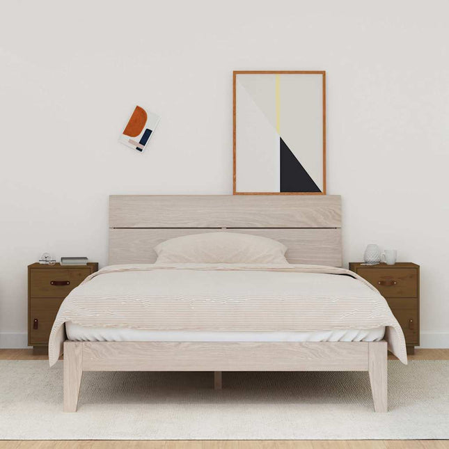 Comodini ambra 2 pz 40x34x55 cm in Legno Massello di Pino