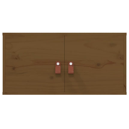 Pensili 2 pz Marrone ambra 60x30x30cm in Legno Massello di Pino