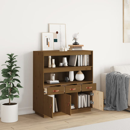 Credenza ambra 100x40x108,5 cm in Legno Massello di Pino