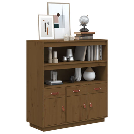 Credenza ambra 100x40x108,5 cm in Legno Massello di Pino
