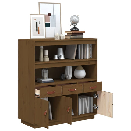 Credenza ambra 100x40x108,5 cm in Legno Massello di Pino