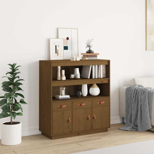 Credenza ambra 100x40x108,5 cm in Legno Massello di Pino
