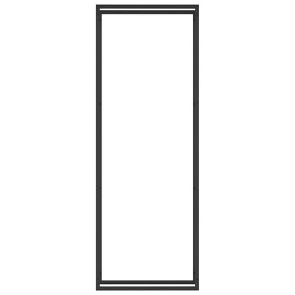 Portalegna Nero Opaco 80x28x222 cm in Acciaio