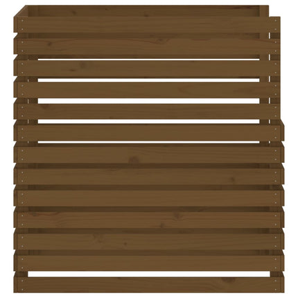 Compostiera Marrone Ambra 100x100x102 cm Legno Massello di Pino