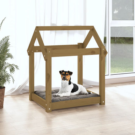 Cuccia per Cani Ambra 61x50x70 cm in Legno Massello di Pino