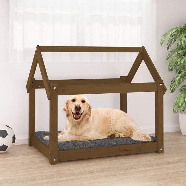Cuccia per Cani Ambra 81x60x70 cm in Legno Massello di Pino