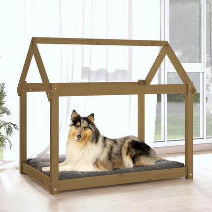 Cuccia per Cani Ambra 101x70x90 cm in Legno Massello di Pino