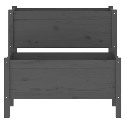 Fioriera Grigia 84,5x84x75 cm in Legno Massello di Pino