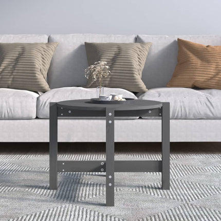 Tavolino da Salotto Grigio ÃƒËœ 62,5x45 cm Legno Massello di Pino