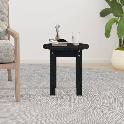 Tavolino da Salotto Nero ÃƒÆ’Ã‹Å“ 35x35 cm in Legno Massello di Pino
