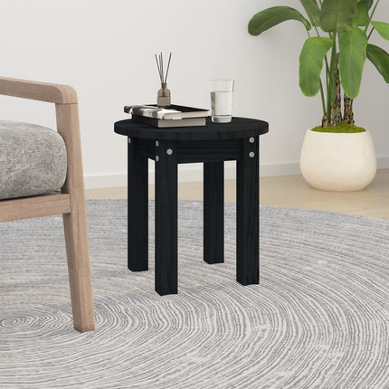 Tavolino da Salotto Nero ÃƒÆ’Ã‹Å“ 35x35 cm in Legno Massello di Pino