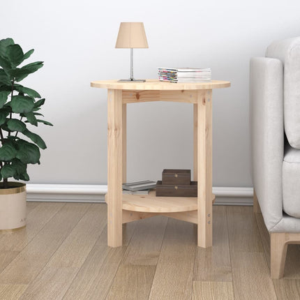 Tavolino da Salotto Ø 55x60 cm in Legno Massello di Pino