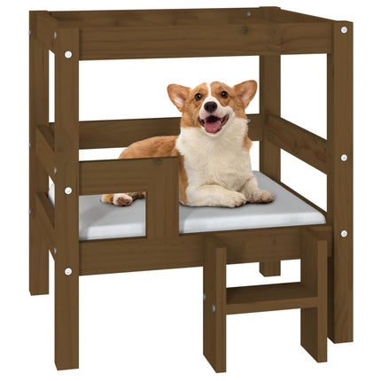 Cuccia per Cani Ambra 55,5x53,5x60 cm in Legno Massello di Pino