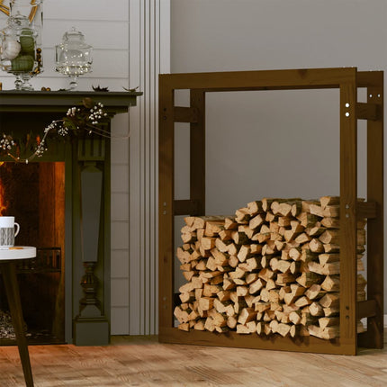 Ã‚Â Portalegna Marrone Ambra 80x25x100cm in Legno Massello di Pino