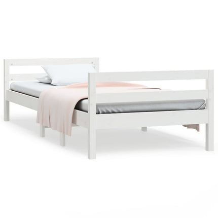 Giroletto senza Materasso Bianco 80x200 cm Legno Massello Pino