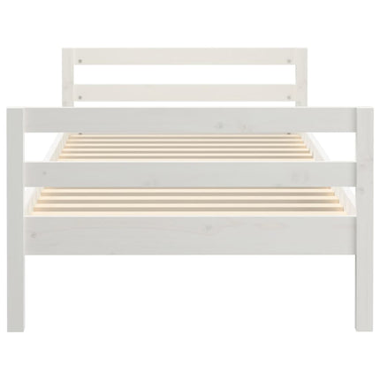 Giroletto senza Materasso Bianco 80x200 cm Legno Massello Pino