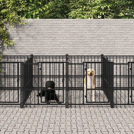 Gabbia per Cani da Esterno in Acciaio 18,77 mÃ‚Â²