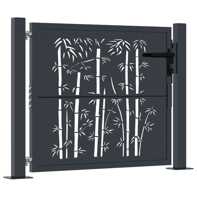Cancello Giardino Antracite 105x105 cm in Acciaio Design BambÃ¹