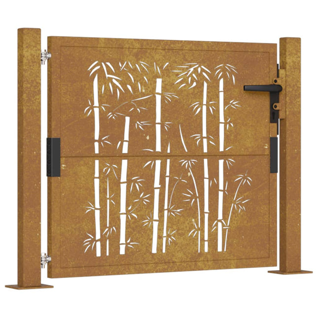 Cancello da Giardino 105x80 cm in Acciaio Corten Design BambÃ¹