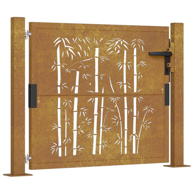 Cancello da Giardino 105x105 cm in Acciaio Corten Design BambÃ¹
