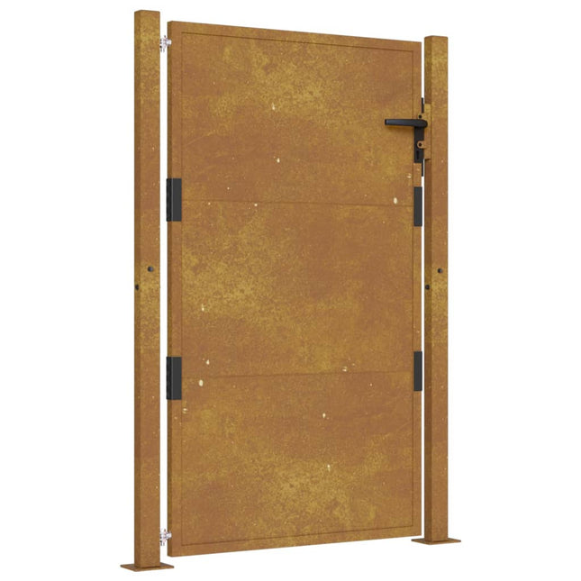Cancello da Giardino 105x130 cm in Acciaio Corten