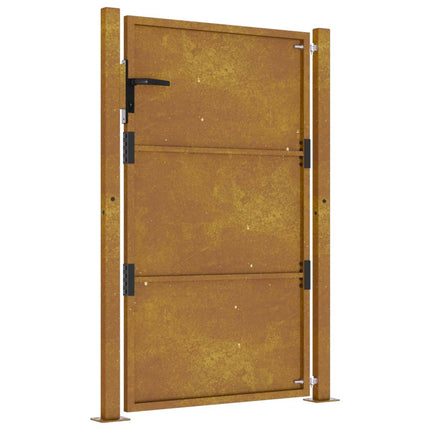 Cancello da Giardino 105x130 cm in Acciaio Corten